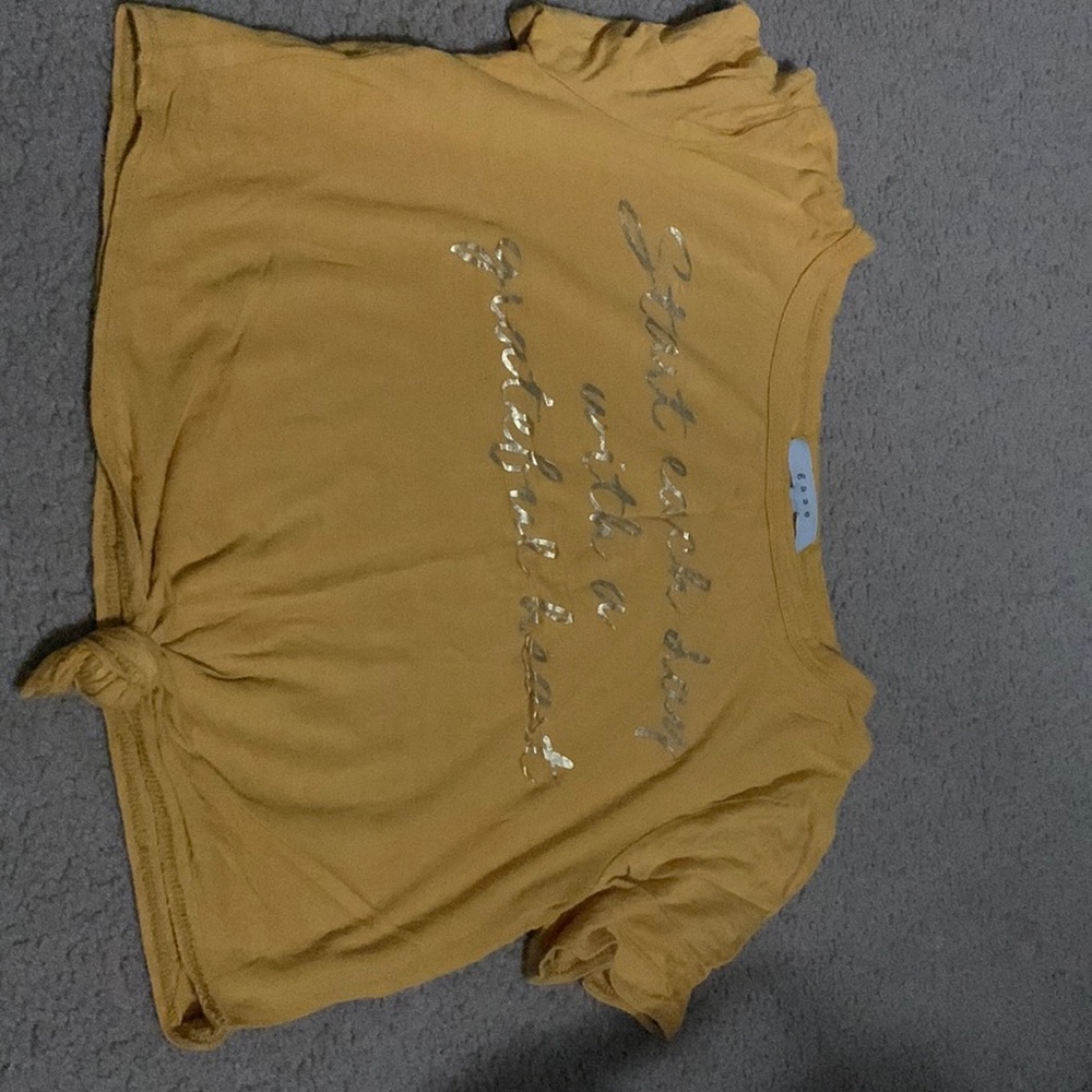 Yellow and gold quote shirt